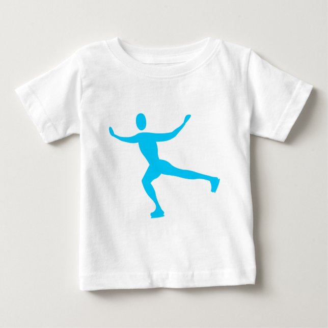 Camiseta De Bebé Patinaje sobre hielo - Azul cielo (Anverso)
