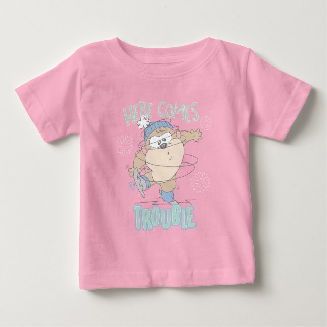 Camiseta De Bebé Patinaje sobre hielo Baby TAZ™ Winter (Anverso)