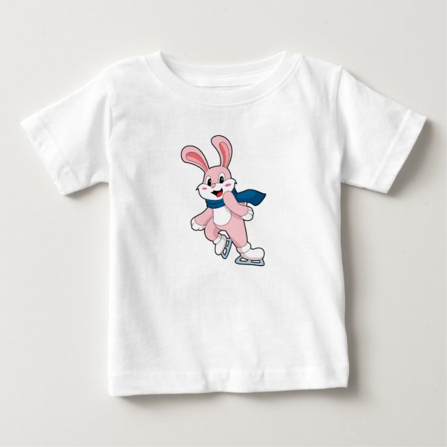 Camiseta De Bebé Patinaje sobre hielo en conejo (Anverso)