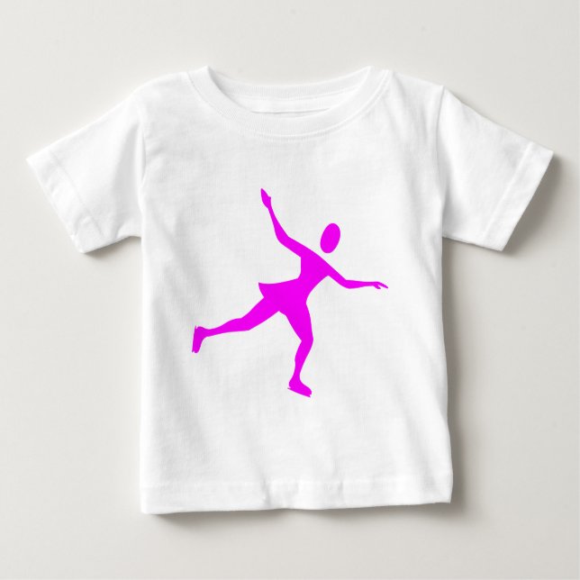 Camiseta De Bebé Patinaje sobre hielo - Magenta (Anverso)