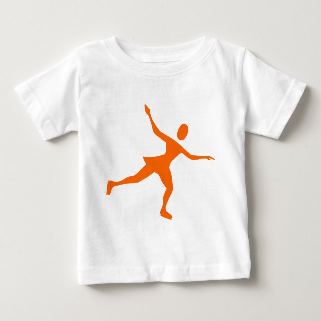 Camiseta De Bebé Patinaje sobre hielo - Naranja (Anverso)