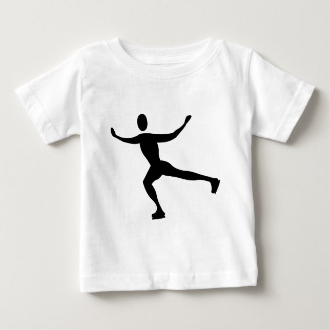Camiseta De Bebé Patinaje sobre hielo - Negro (Anverso)
