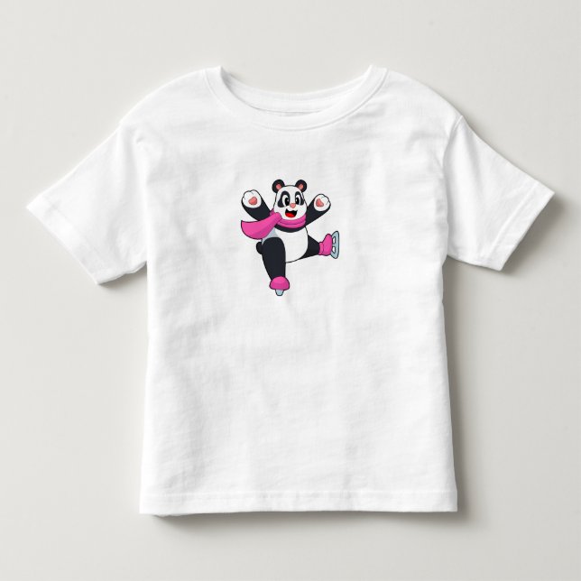 Camiseta De Bebé Patinaje sobre hielo Panda (Anverso)