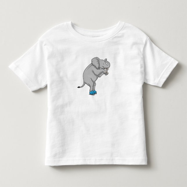 Camiseta De Bebé Patinaje sobre hielo para elefantes (Anverso)
