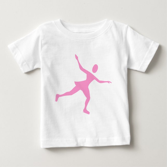 Camiseta De Bebé Patinaje sobre hielo - Rosa (Anverso)