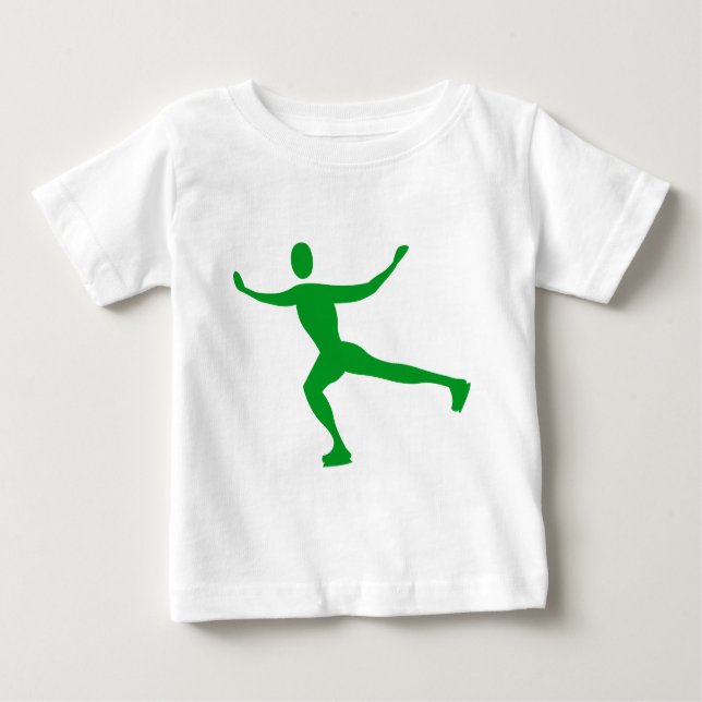 Camiseta De Bebé Patinaje sobre hielo - Verde de hierba (Anverso)