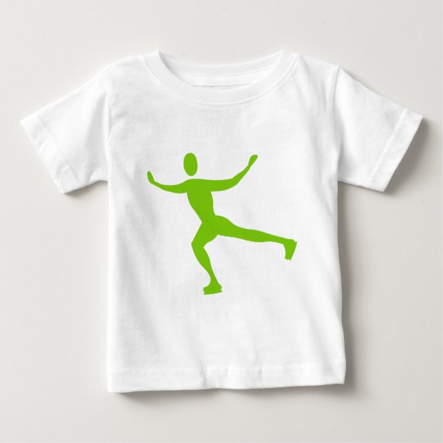 Camiseta De Bebé Patinaje sobre hielo - Verde marciano (Anverso)