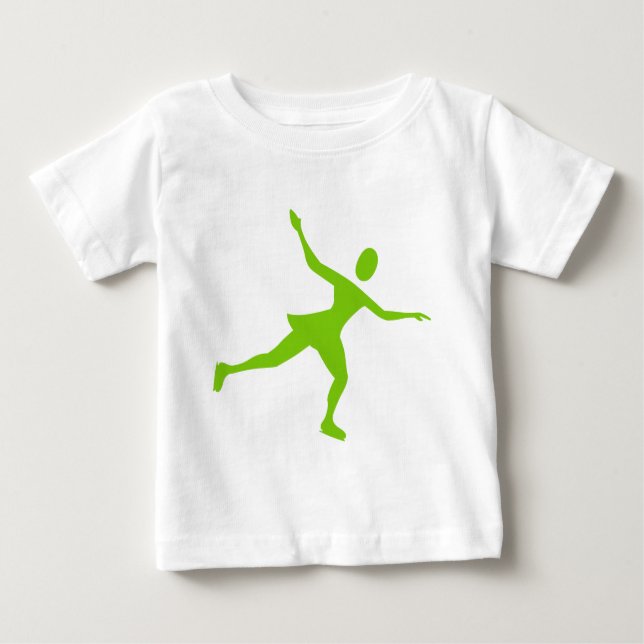 Camiseta De Bebé Patinaje sobre hielo - Verde marciano (Anverso)