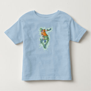 Camiseta De Bebé Patinaje volador de colores, Ilustracion divertido