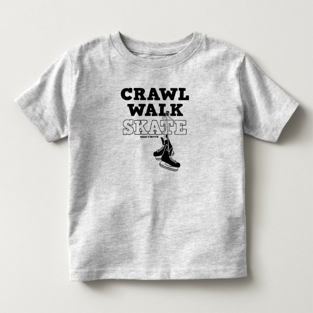 Camiseta De Bebé Patines de hockey sobre patines para caminar (Anverso)