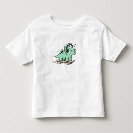 Camiseta De Bebé patines Triceratops Roller Skating para Niños