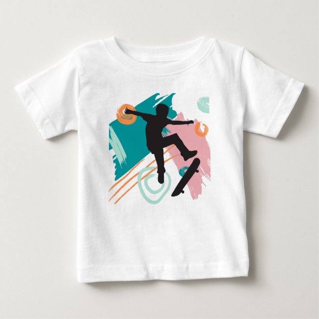 Camiseta De Bebé Patineta (Anverso)