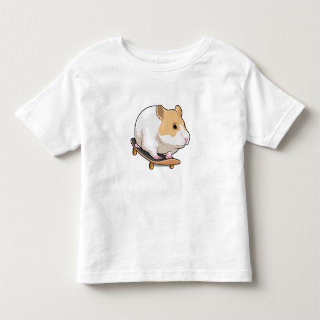 Camiseta De Bebé Patineta de esquí de Hamster (Anverso)