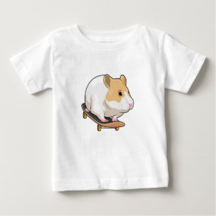 Camiseta De Bebé Patineta de esquí de Hamster
