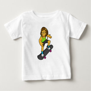 Camiseta De Bebé Patineta de esquí de león