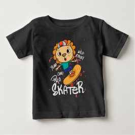 Camiseta De Bebé Patineta de león