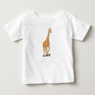 Camiseta De Bebé Patineta Giraffe