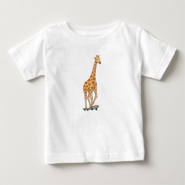 Camiseta De Bebé Patineta Giraffe (Anverso)
