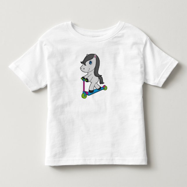 Camiseta De Bebé Patinete de Caballo (Anverso)