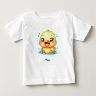 Camiseta De Bebé Pato amarillo lindo