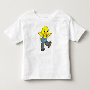 Camiseta De Bebé Pato como granjero con botas