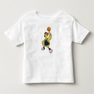 Camiseta De Bebé Pato como jugador de béisbol con baloncesto