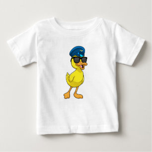 Camiseta De Bebé Pato como piloto con gorra piloto