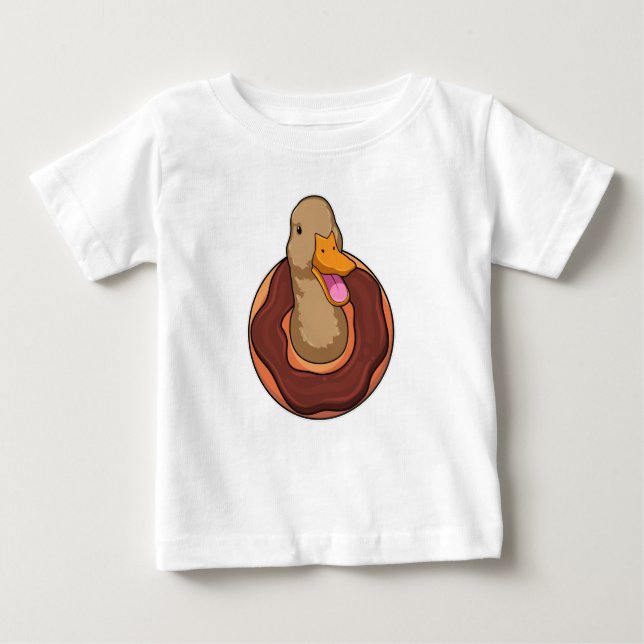 Camiseta De Bebé Pato con Donut (Anverso)