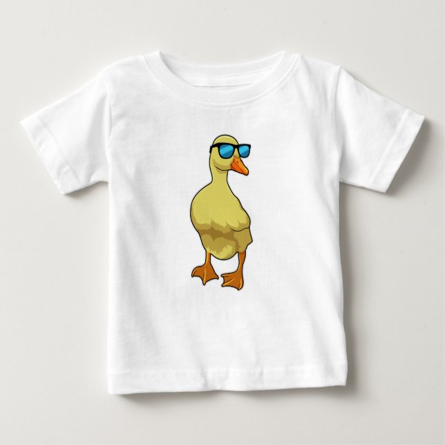 Camiseta De Bebé Pato con gafas de sol (Anverso)