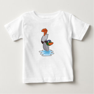 Camiseta De Bebé Pato con soporte de mano en agua.PNG