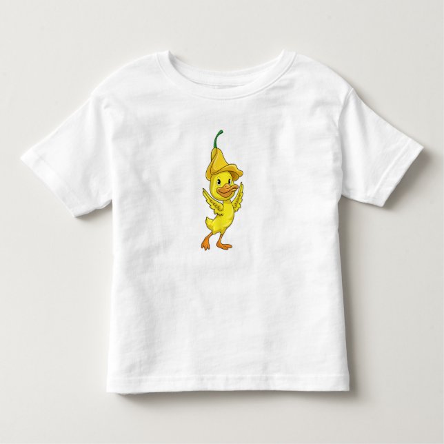 Camiseta De Bebé Pato con tapa de goma amarilla (Anverso)