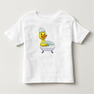 Camiseta De Bebé Pato de baño con bañera y espuma