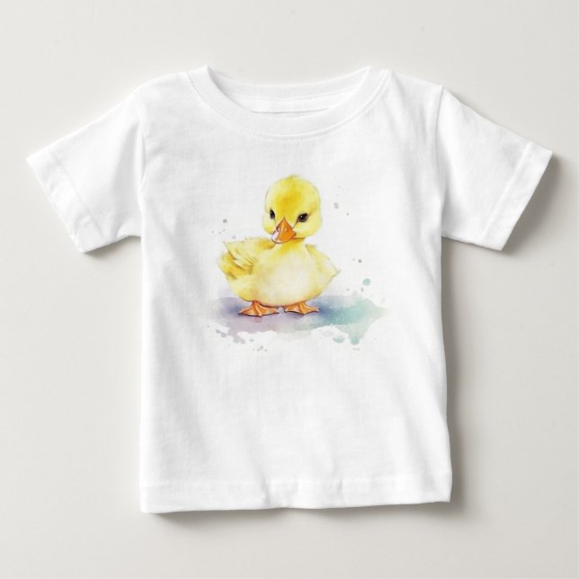 Camiseta De Bebé Pato de bebé 2 acuarela (Anverso)