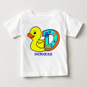 Camiseta De Bebé PATO de D, iniciales conocidas