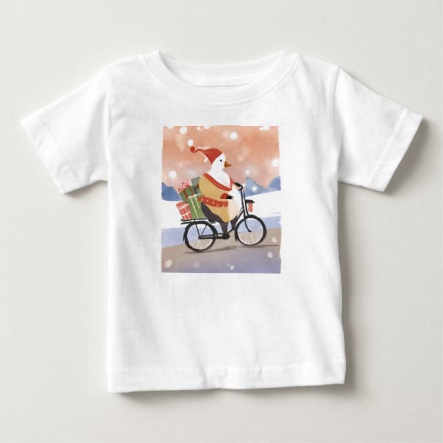 Camiseta De Bebé Pato de feliz navidad (Anverso)