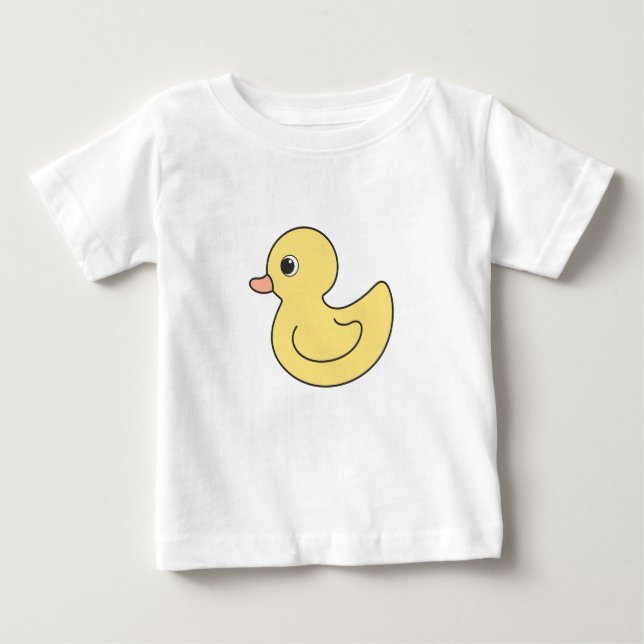 Camiseta De Bebé Pato de goma amarillo (Anverso)