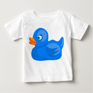 Camiseta De Bebé Pato de goma azul