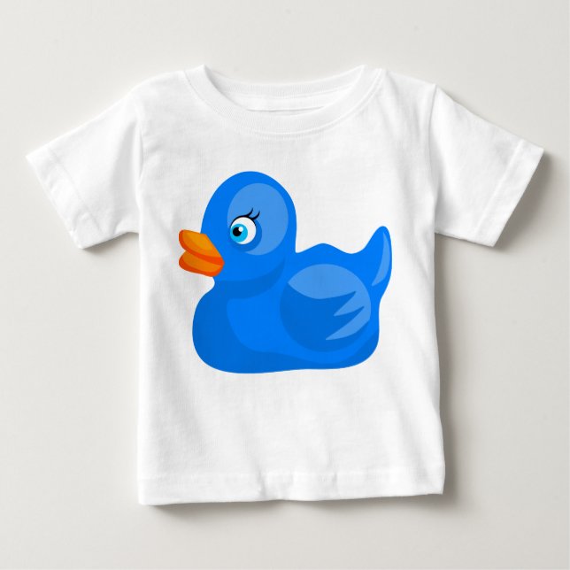 Camiseta De Bebé Pato de goma azul (Anverso)
