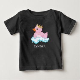 Camiseta De Bebé Pato de goma (rosa) Impresión personalizada vívida