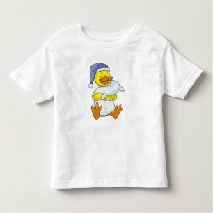 Camiseta De Bebé Pato durmiendo con gorra nocturna