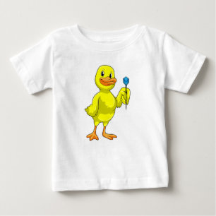 Camiseta De Bebé Pato en Darts con Dart