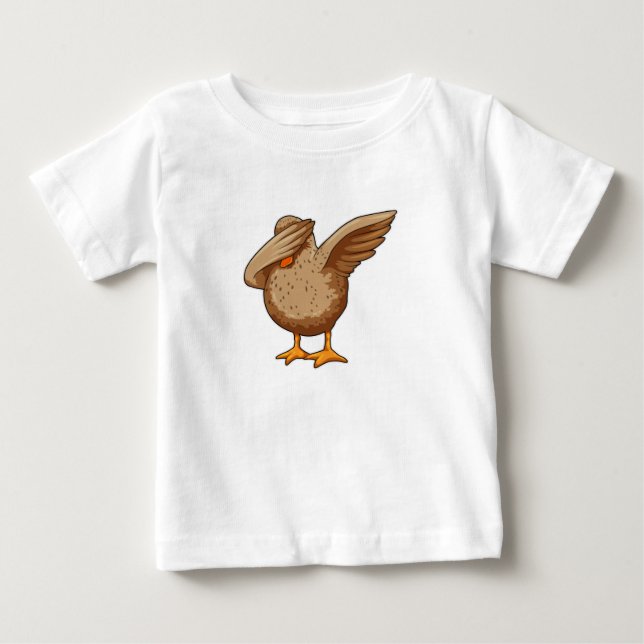 Camiseta De Bebé Pato en Hip Hop Dance Dab (Anverso)