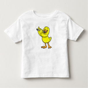 Camiseta De Bebé Pato en la música con flauta