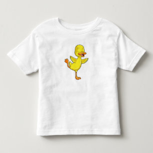 Camiseta De Bebé Pato en Yoga Fitness en una Pierna