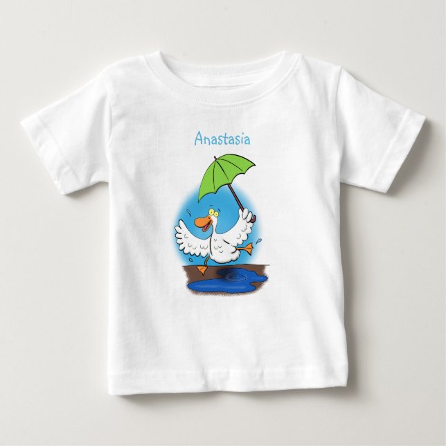 Camiseta De Bebé Pato gracioso con personalizado bailarín de paragu (Anverso)