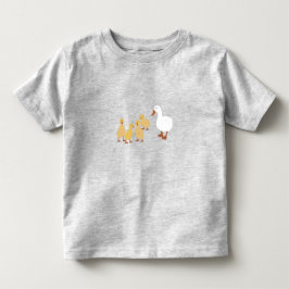 Camiseta De Bebé Pato materno y pollos para bebés