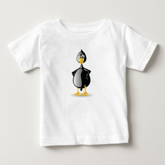Camiseta De Bebé Pato negro con actitud (Anverso)