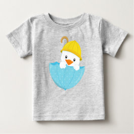 Camiseta De Bebé Pato, Pato Bebé, Pato Con Paraguas, Lluvia