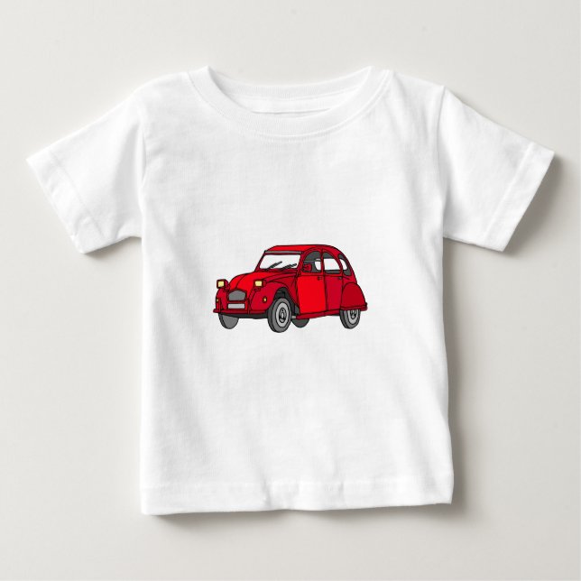 Camiseta De Bebé Pato rojo (2CV) (Anverso)