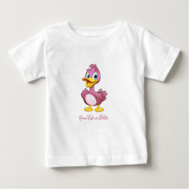 Camiseta de bebé pato rosa